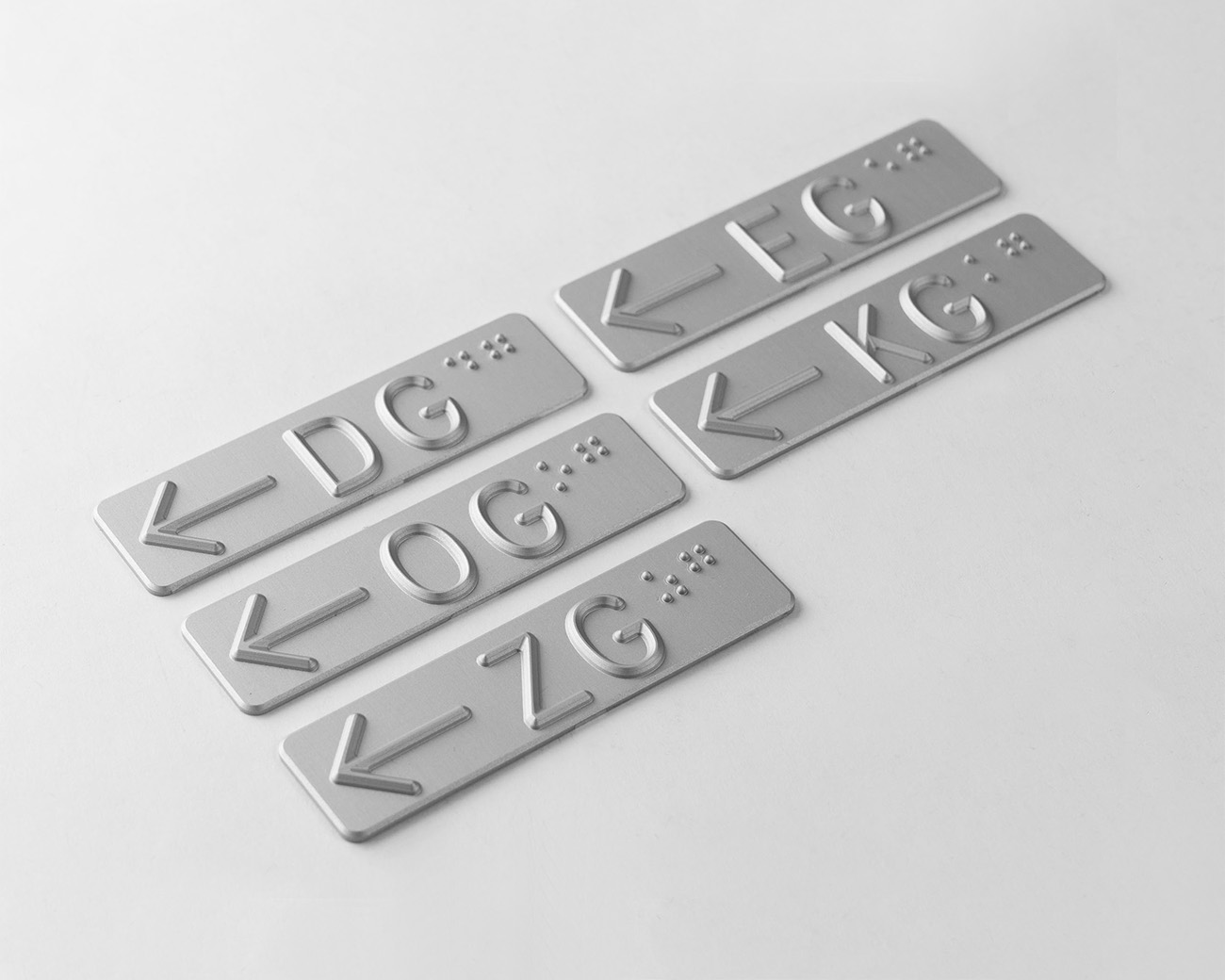 Handlaufschild Flach Aluminium Silber Eloxiert Gefräst Nach DIN32986 ...